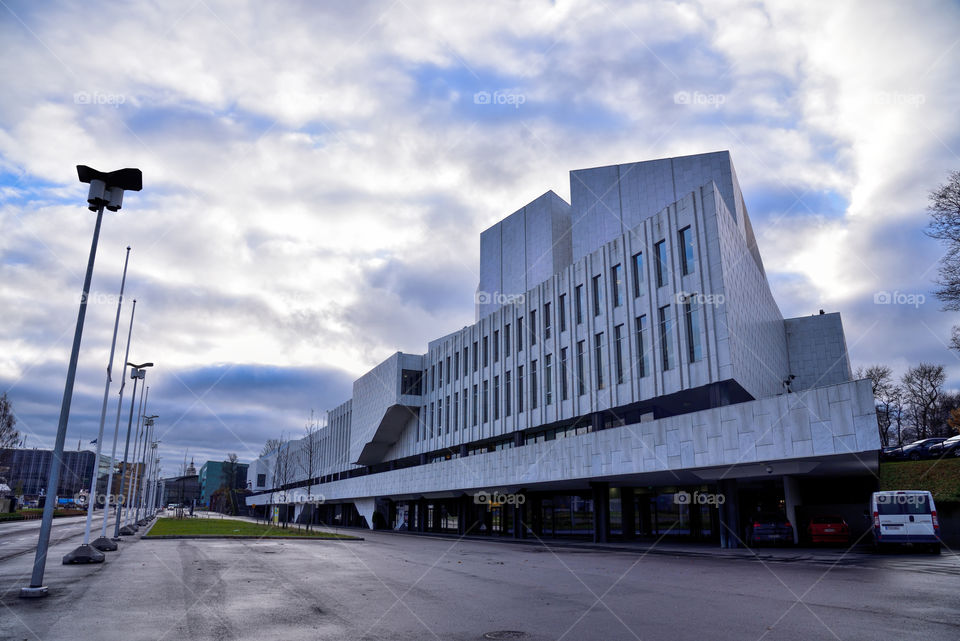 Finlandia hall in Helsinki, Finland.