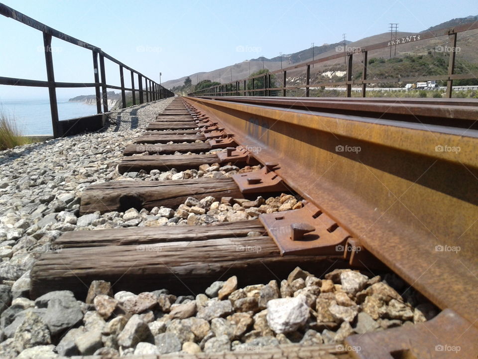 rail road track crossing