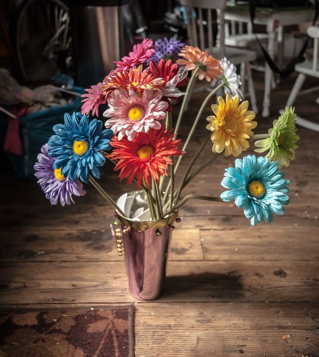 Fake barn flowers