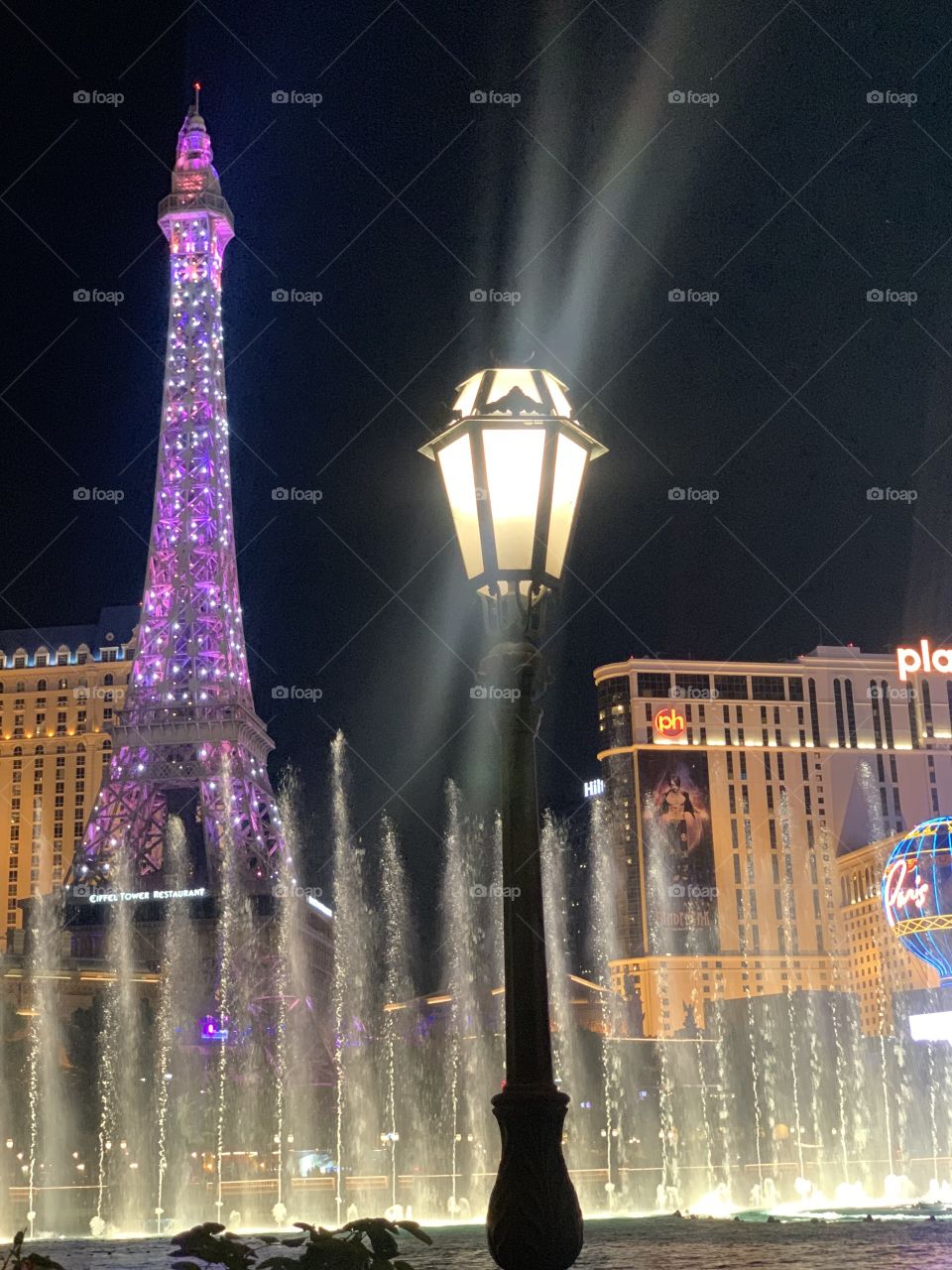 A view from Prime Steakhouse of the Bellagio Fountains!
