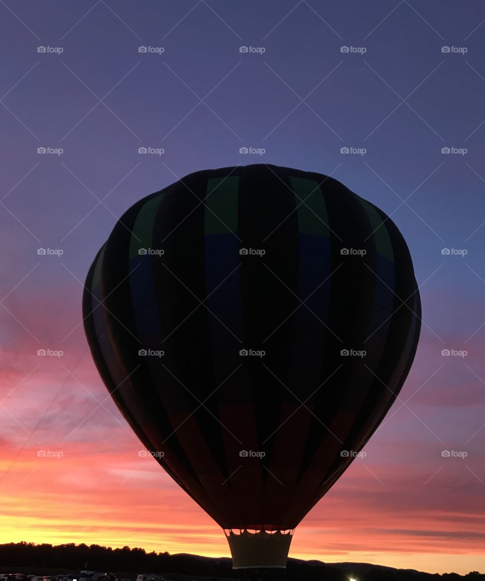 Hot air ballon festival at sunrise 