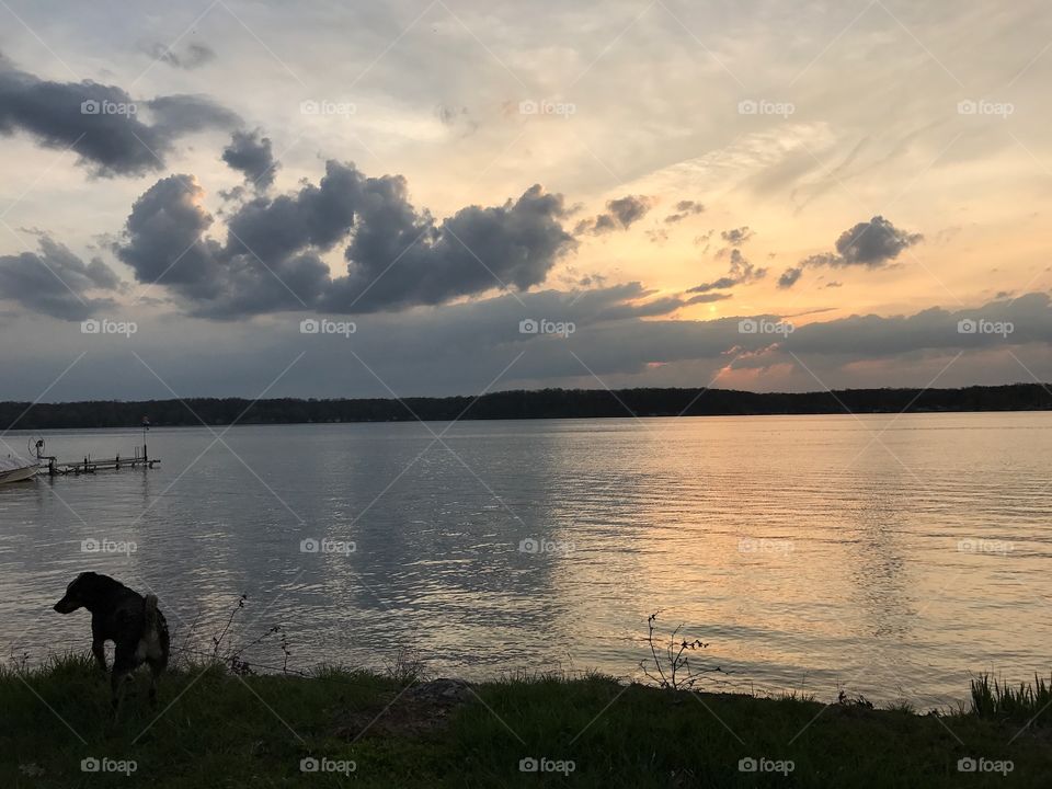 Water, Sunset, Dawn, Reflection, Lake