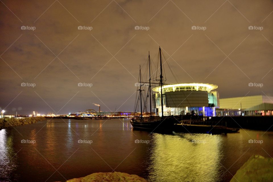 Sullivan at discovery. A night shot along the Milwaukee lake front capturing the Sullivans