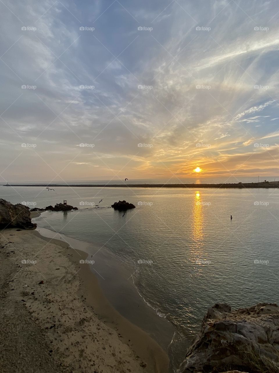 Sunset at Pirates Cove Beach