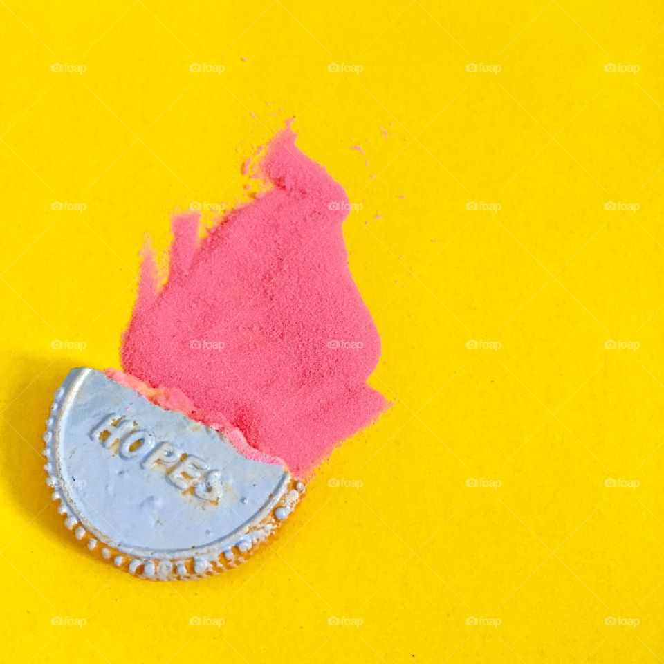 Cookies, clash of colour, pink, yellow, color, colors