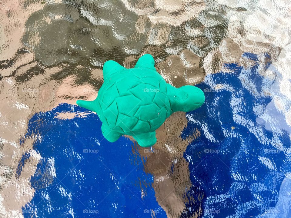 Play dough turtle