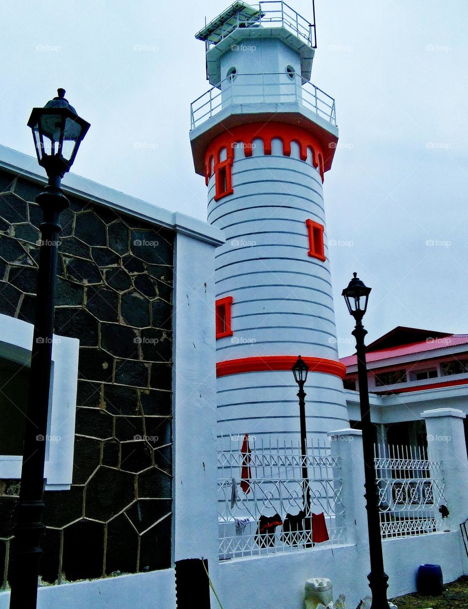 The 18th century Acapulco Lighthouse gateway to Pacific Ocean, a beautiful architecture photography.