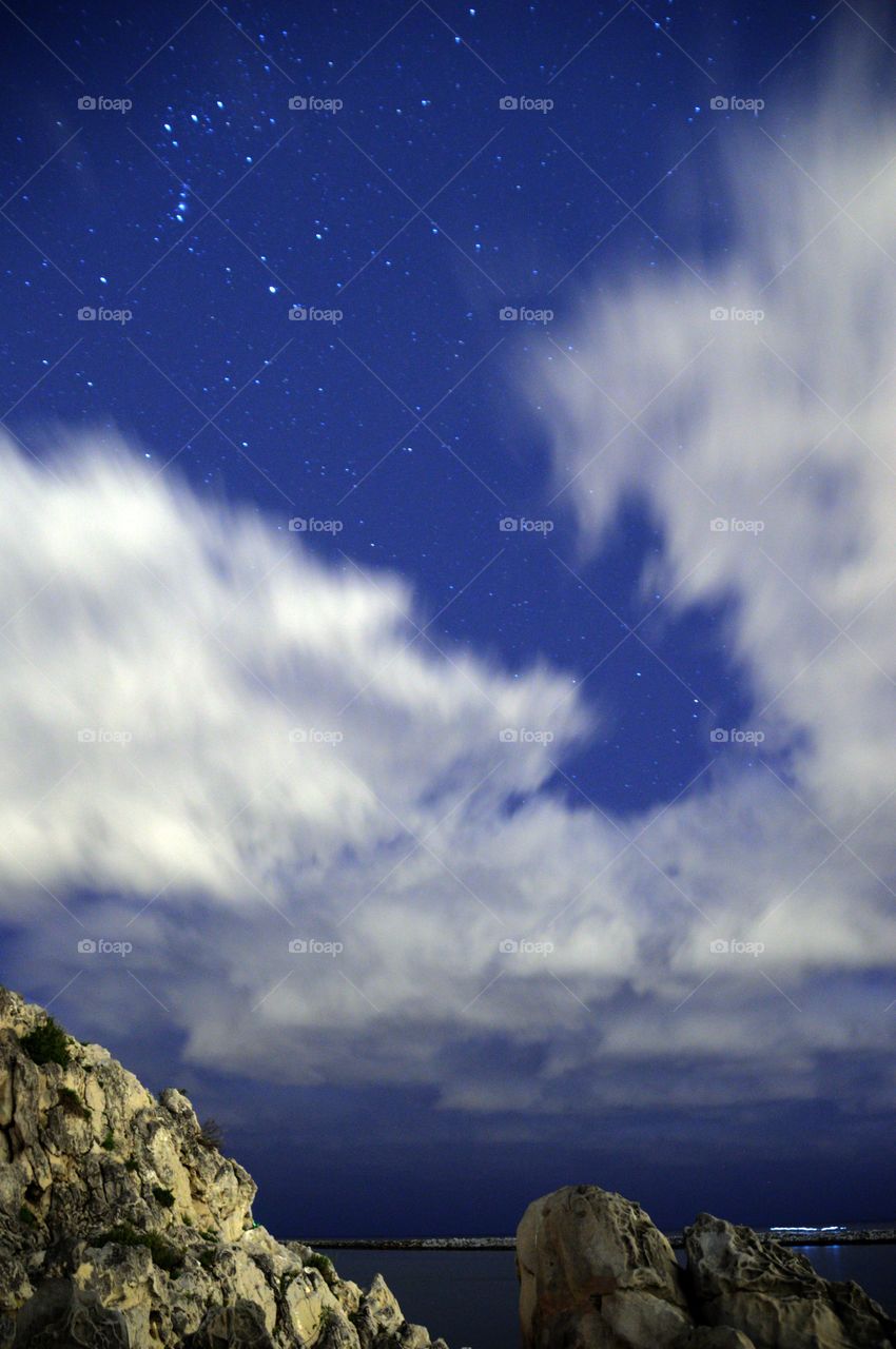 Stars and Storm Clouds, Over Corona Del Mar, California. 