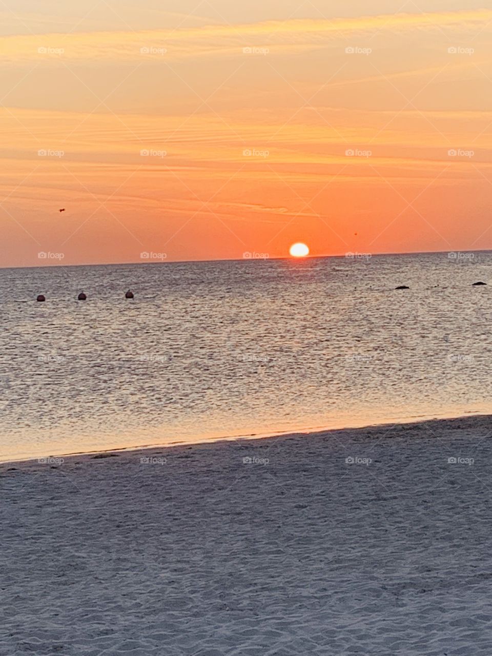 A sunset at a local beach