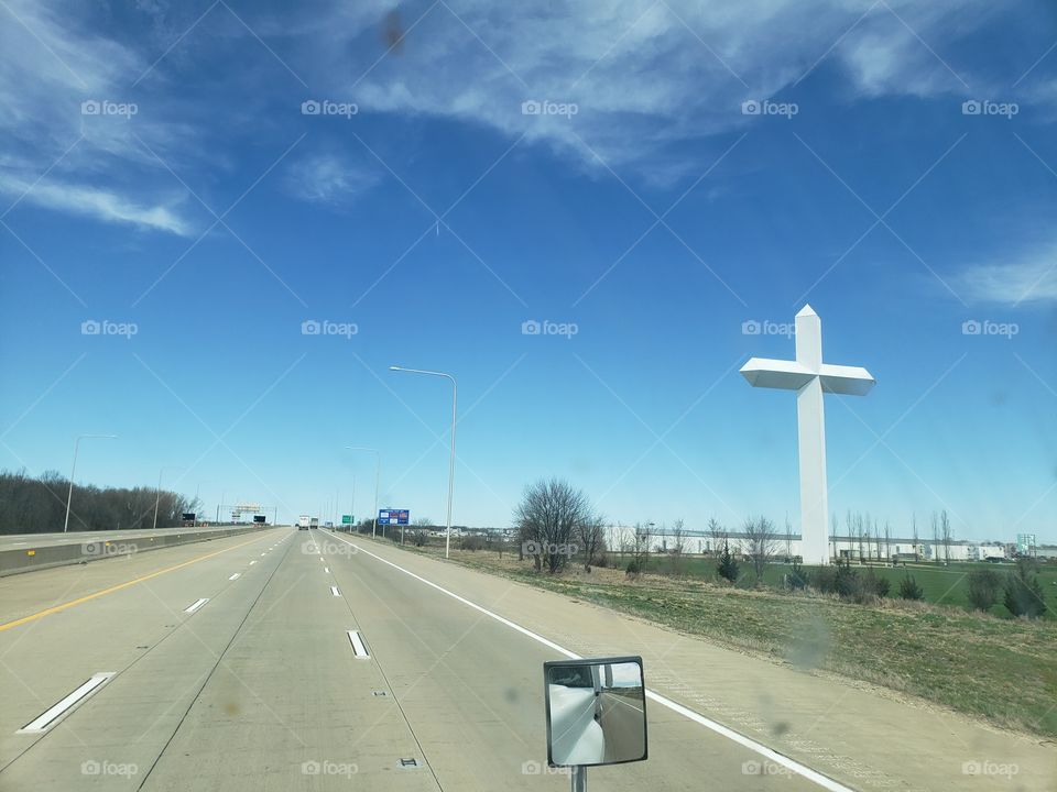 Cross on the side of the road