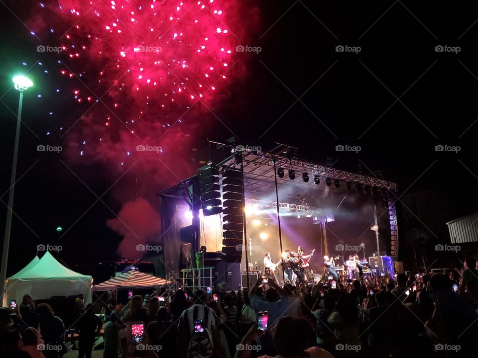 Independence day concert and fireworks celebration