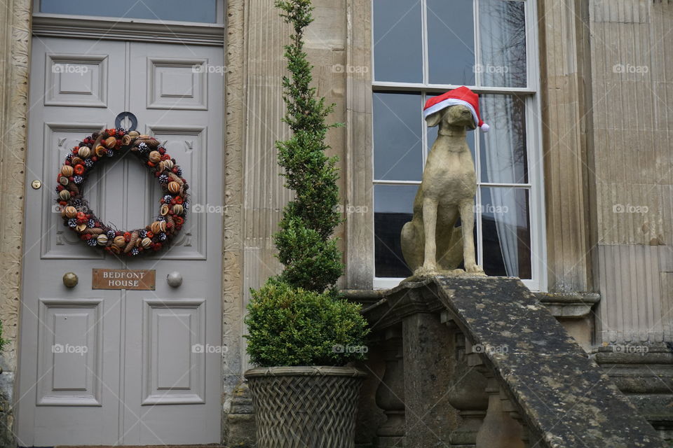 Funny Santa Hat Christmas House Decorations