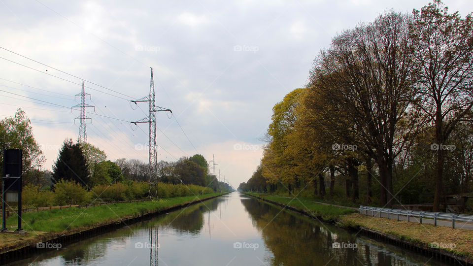 Canal in Brecht Belgium