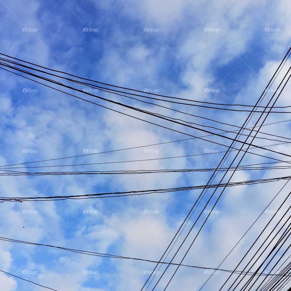 Wire in the sky. Wire in the sky background