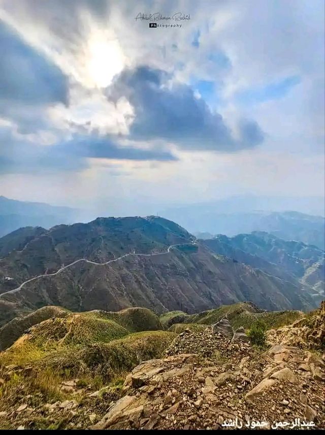 Glory be to God, the magnificent and picturesque view and the natural green trees are a view that is nothing more wonderful than it