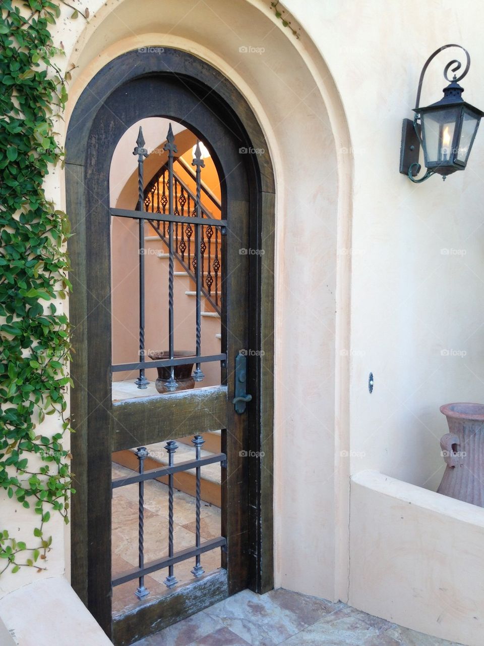 Wrought iron front door