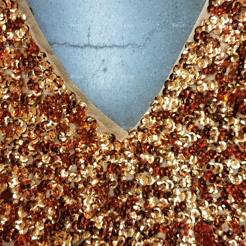 Close-up of shiny dress