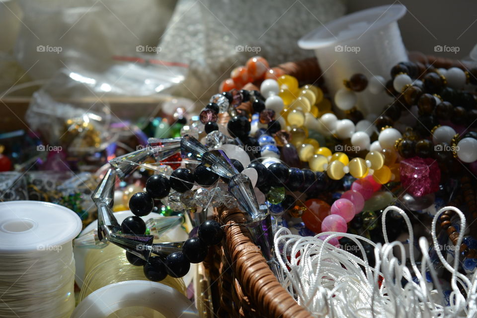 No Person, Beads, Glass Items, Market, Handmade