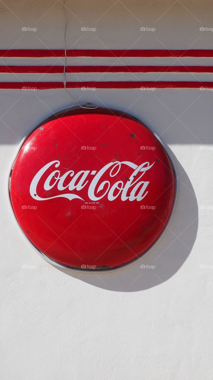 Vintage CocaCola porcelain sign