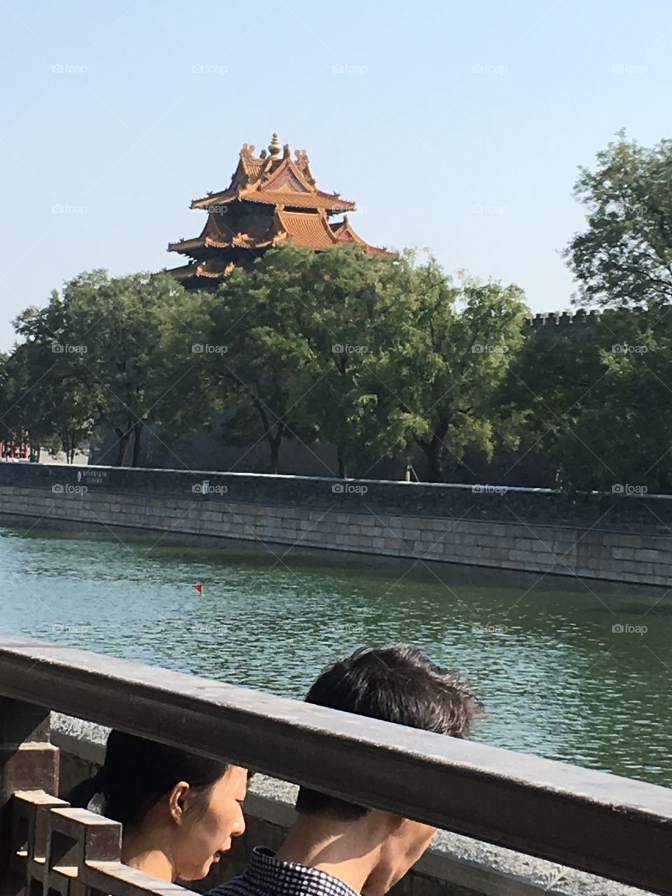 View from the boat at the emperor’s summer palace in Beijing, China