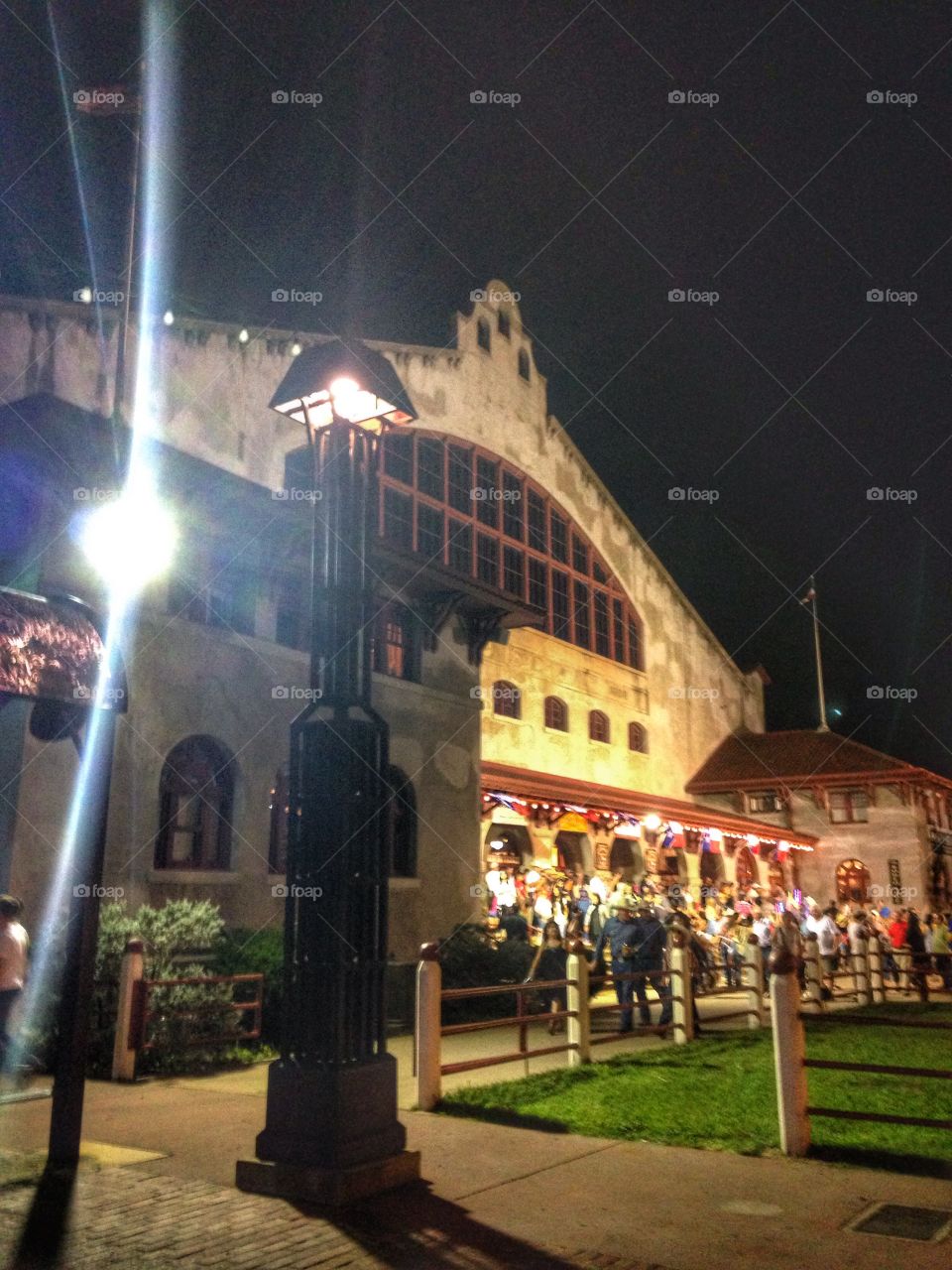 Lights of cowtown. Ft worth stockyards - rodeo coliseum 