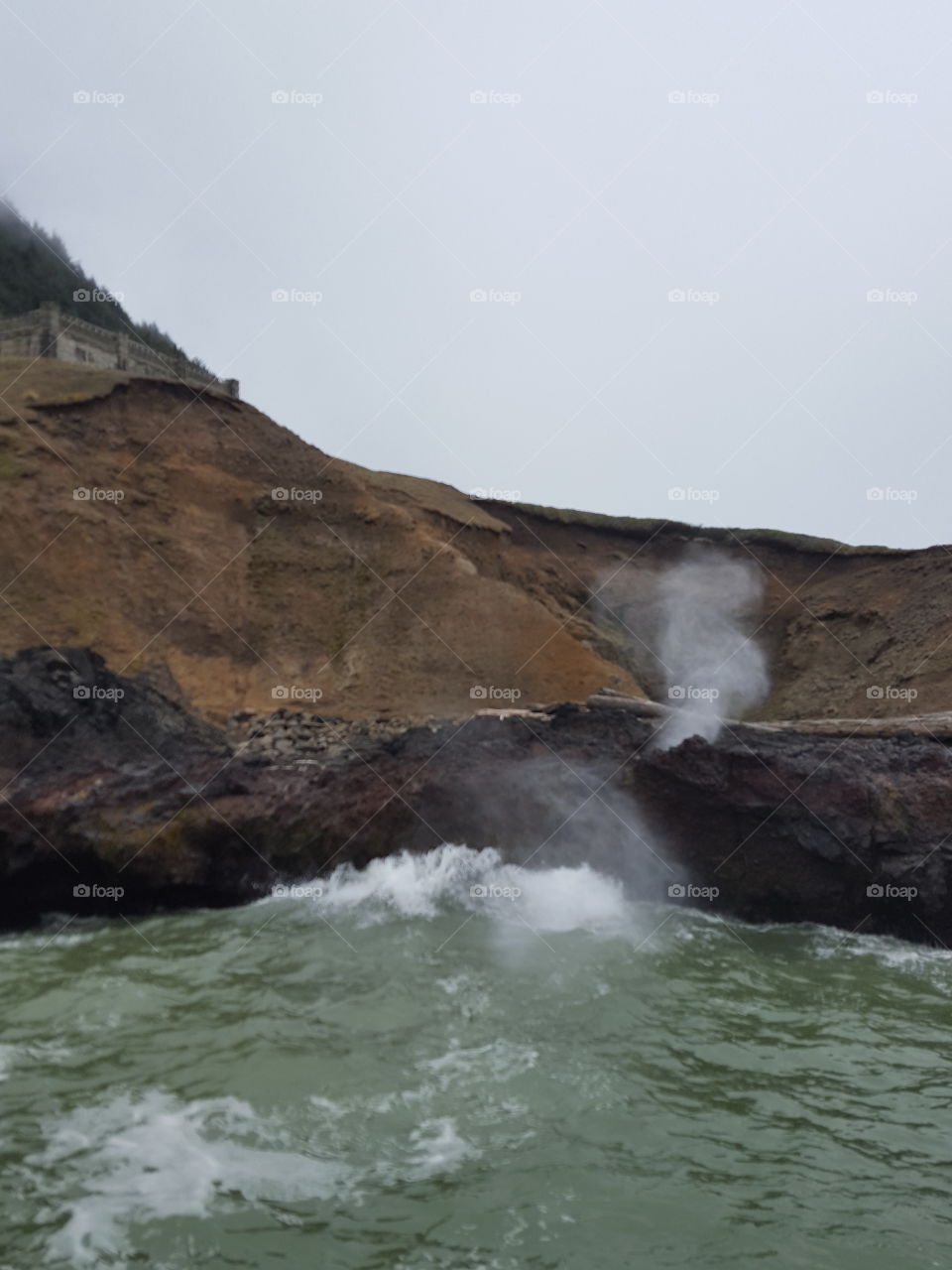 blowhole in Cape Perpetua