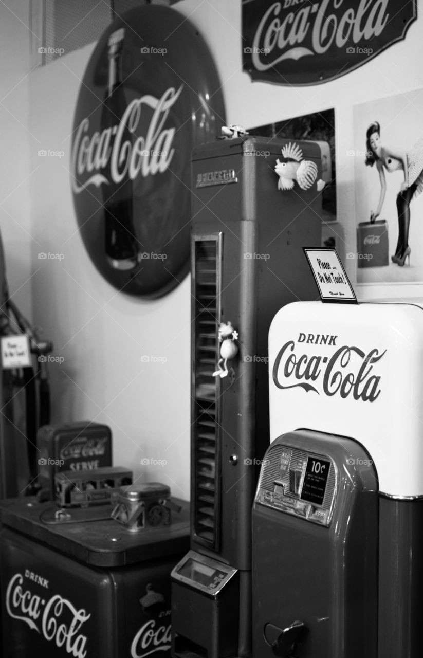 Classic Coke nostalgia in Black and white 