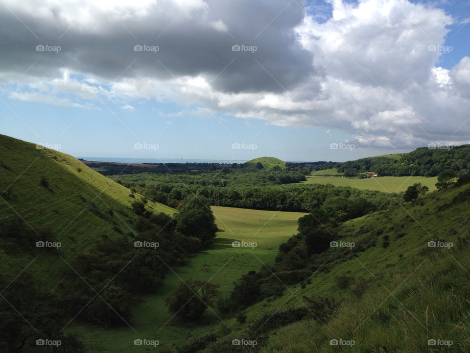 landscape field grass clouds by dannytwotaps