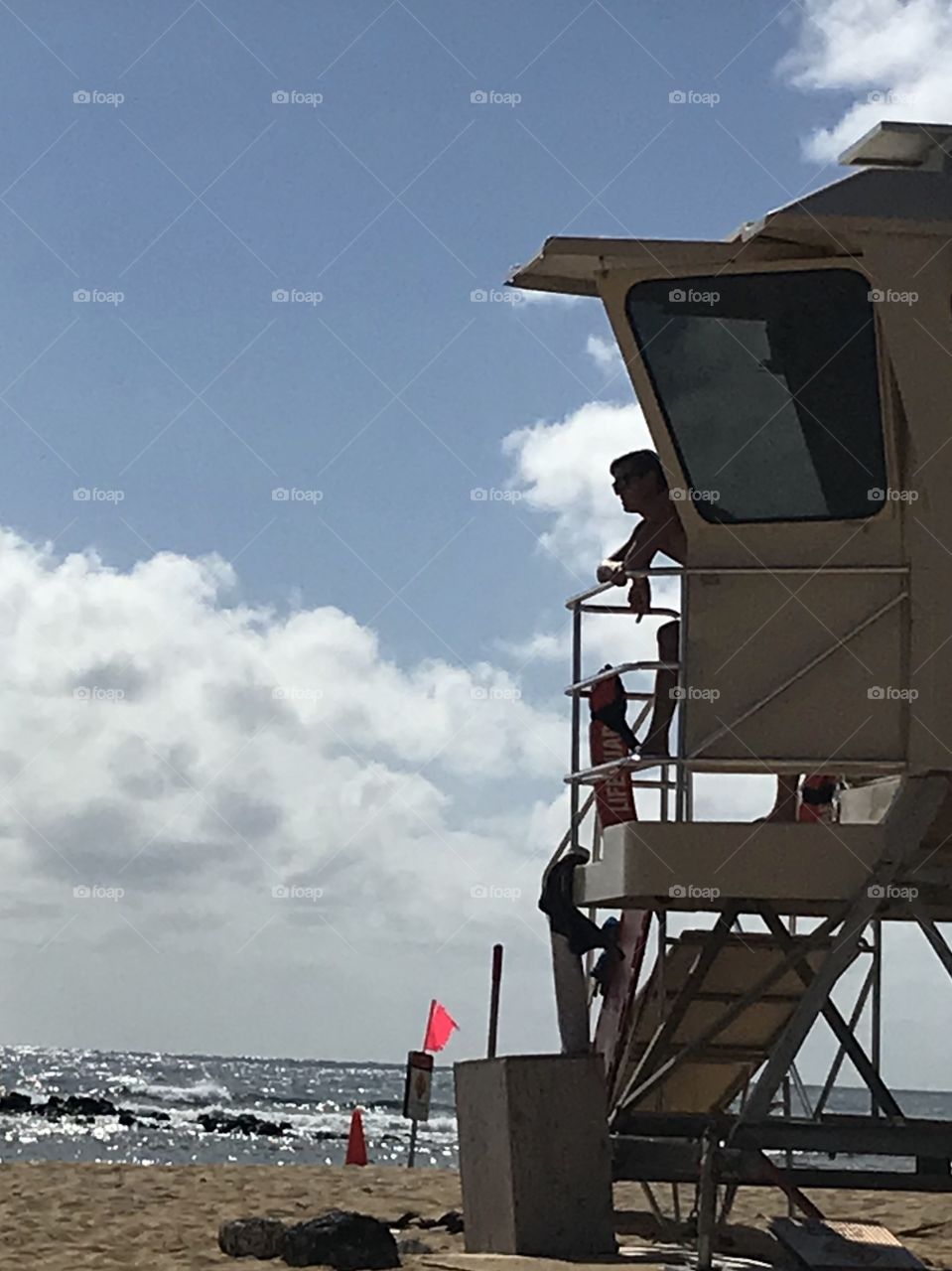 Lifeguard silhouette 