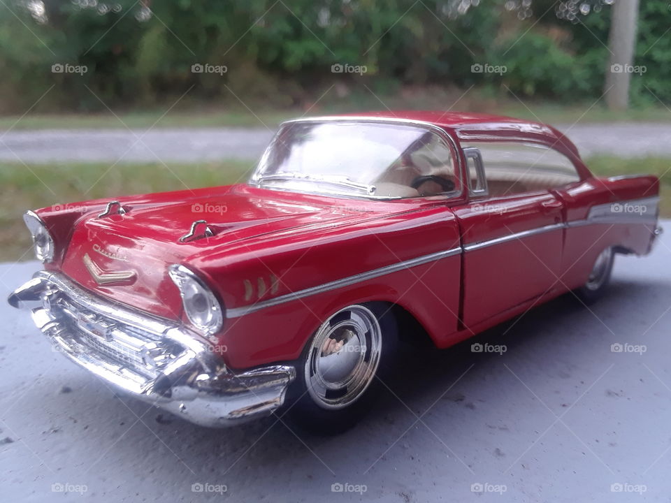 1957 Red Toy Chevy  Car