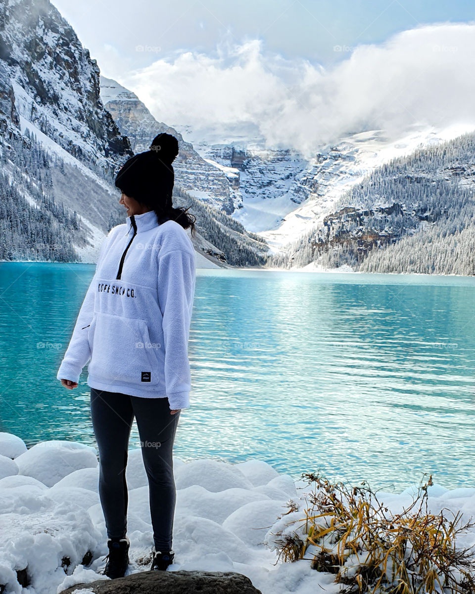 A cozy walk in Lake Louise, Canada