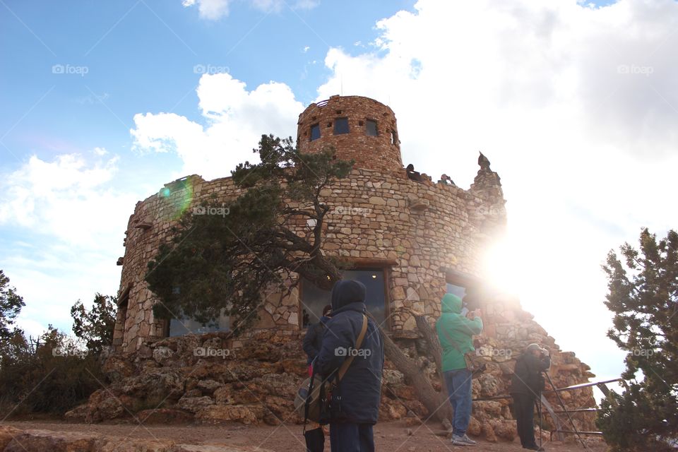 tourists at Grand Canyon