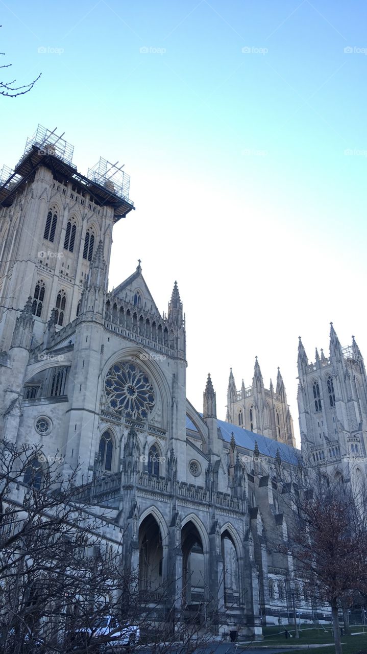 Beautiful architecture of Washington National Cathedral in our nation's Capital