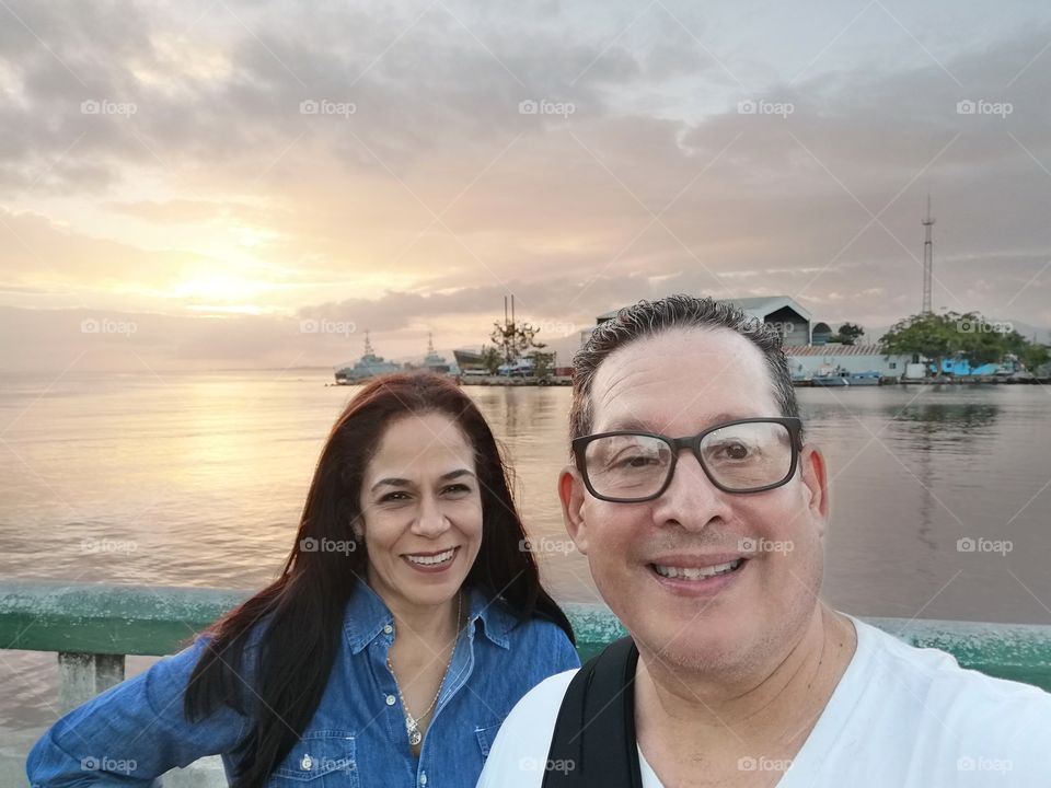 sunset in Puerto Cortes