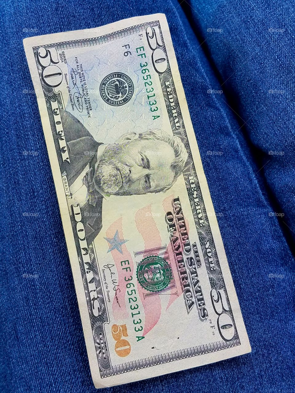 Fifty Dollar Bill on Fenim