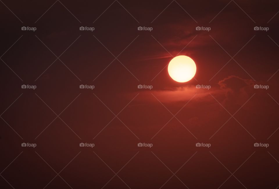 Sun set moment on twilight background 