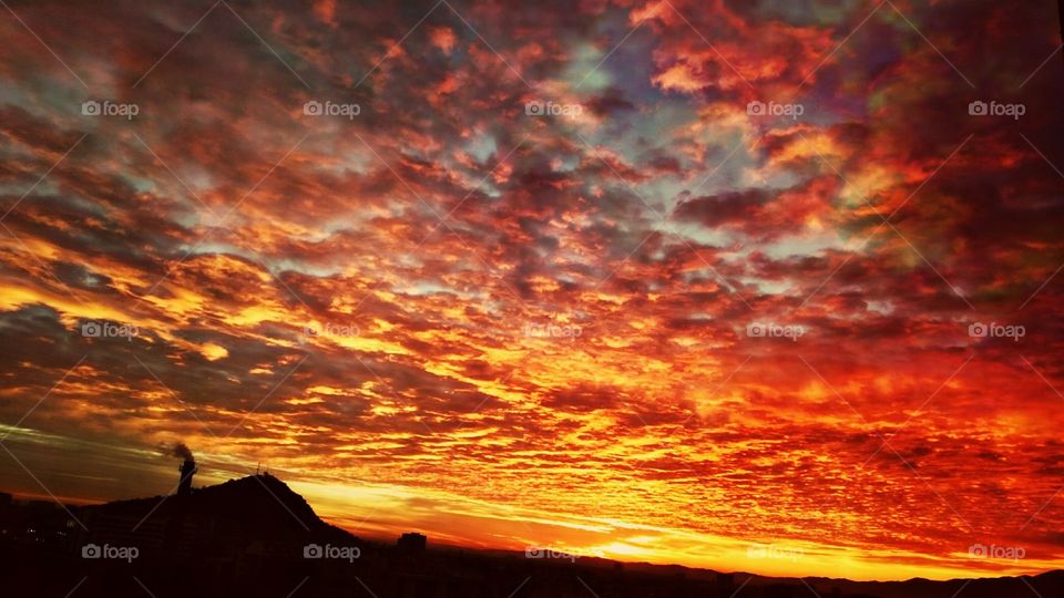 Dramatic sky during sunset