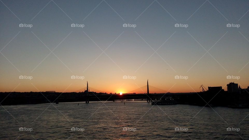 Sunset, Water, Dawn, No Person, Sea