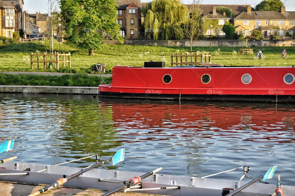 summertime at the river in cambridge