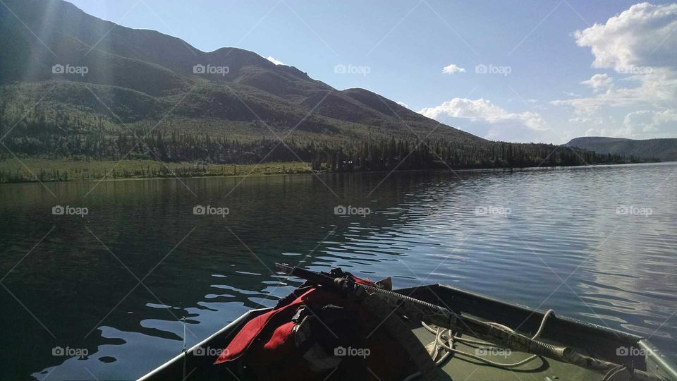 Floating on the tranquil waters of Alaska
