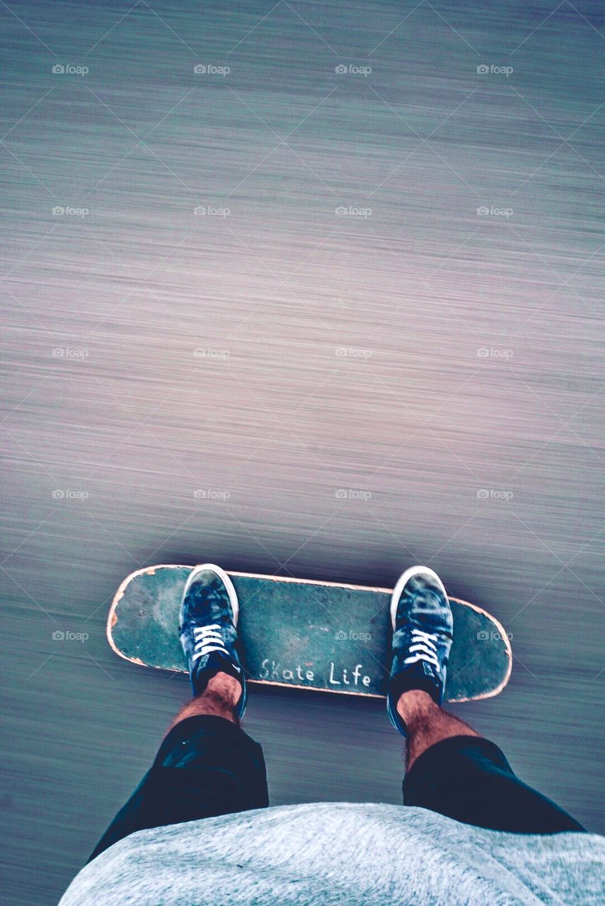 POV of skateboarding