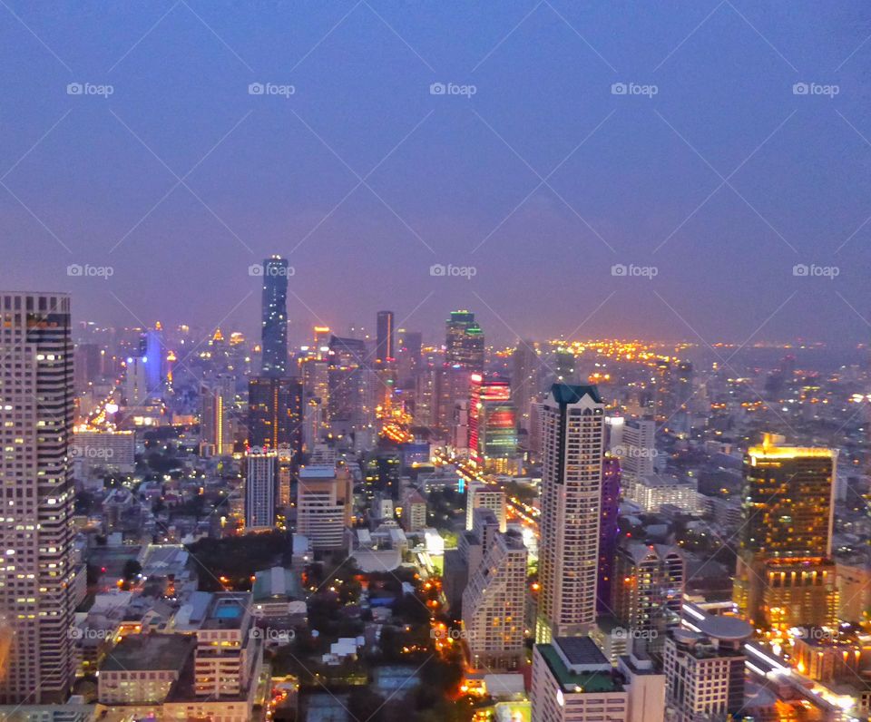 View of a thailand at night