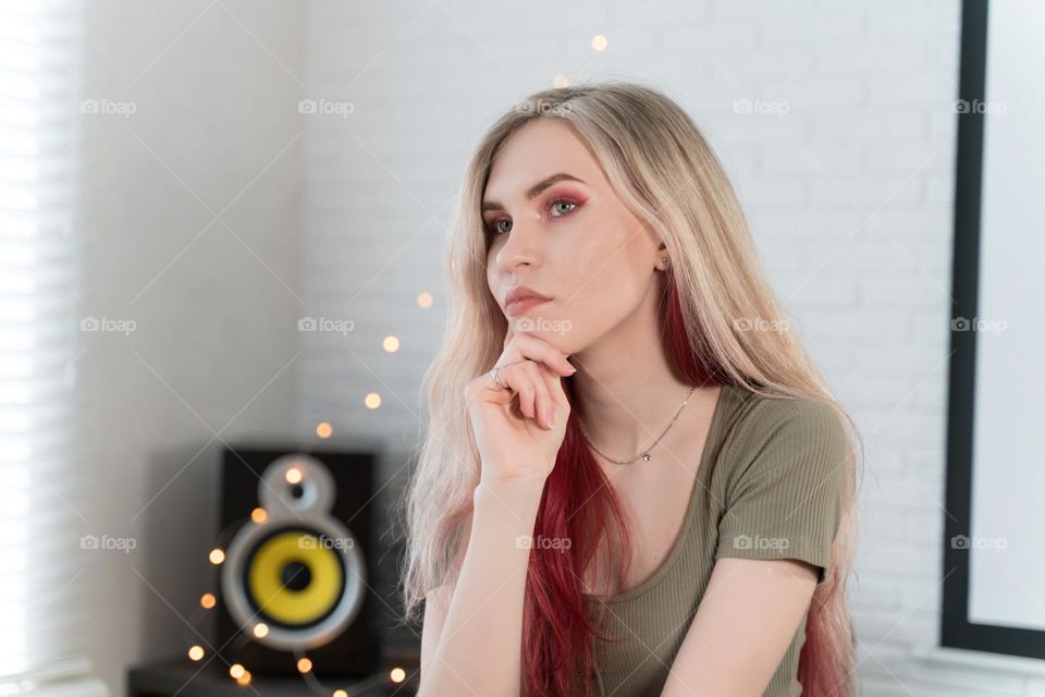 girl with long red hair