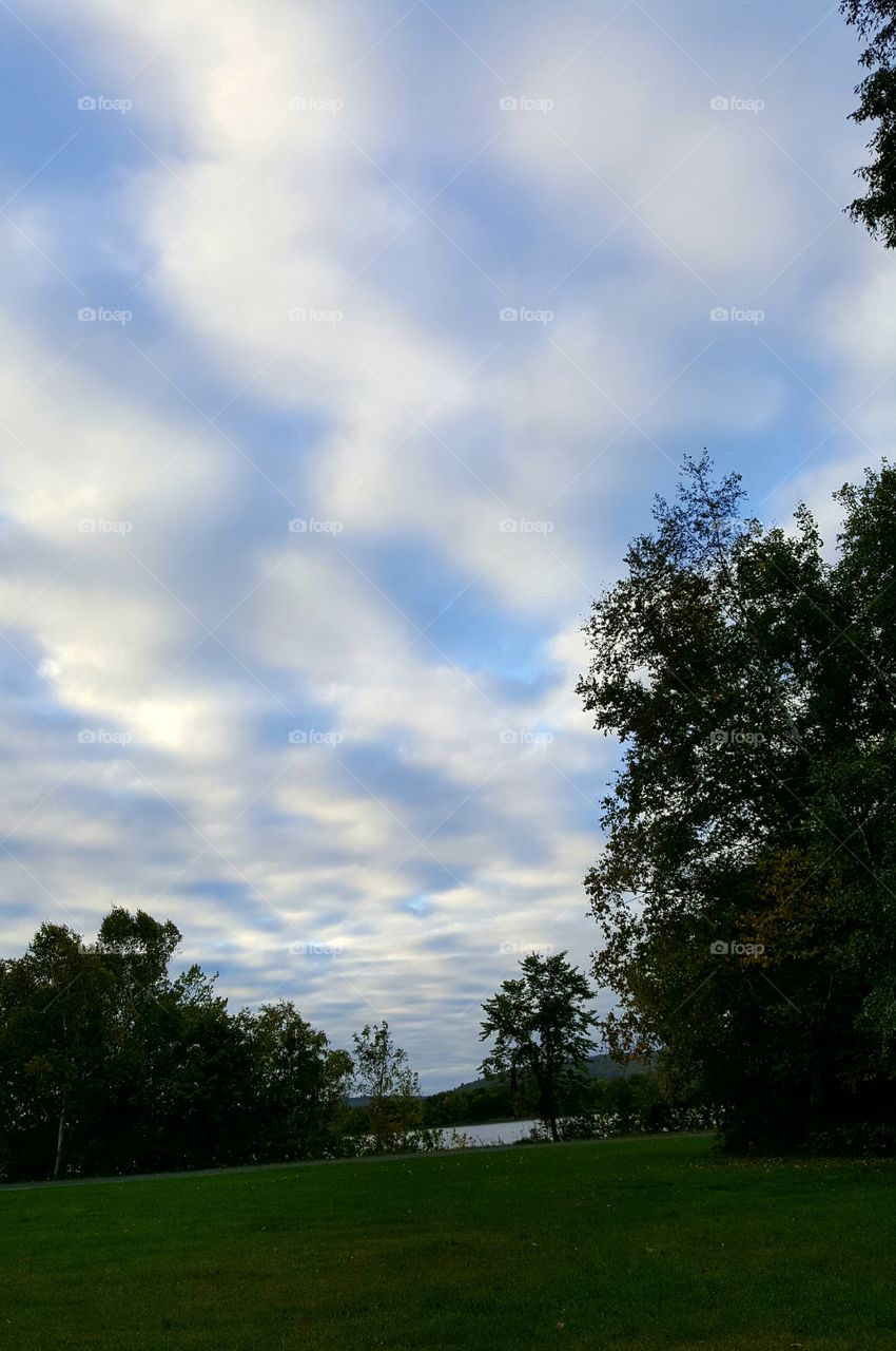 cloudy sky in autumn