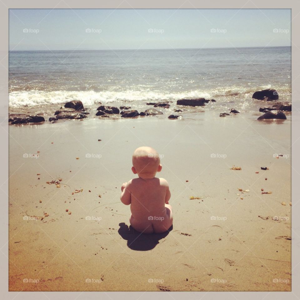 Baby Butt. Asher at the beach