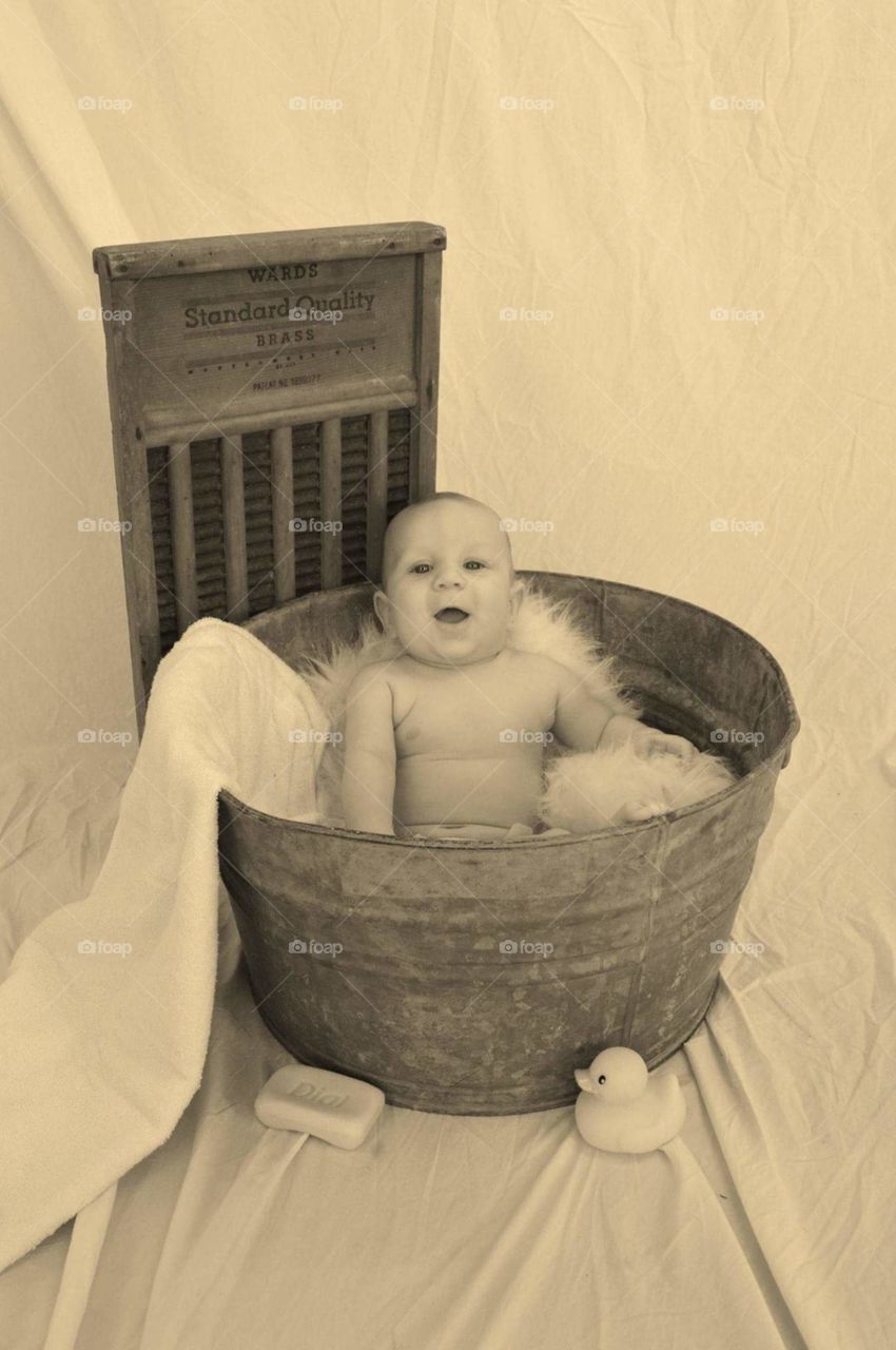 Bath time in the Olden days