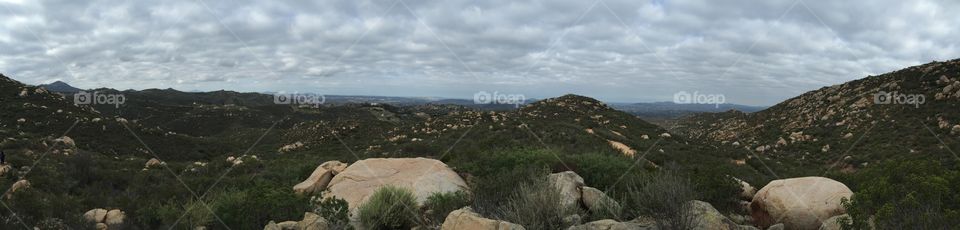 On a hike. Panoramic taken on a hike