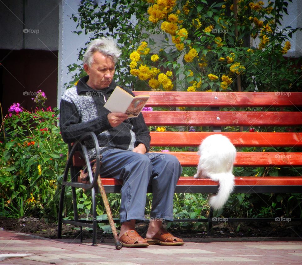 Man with a cat