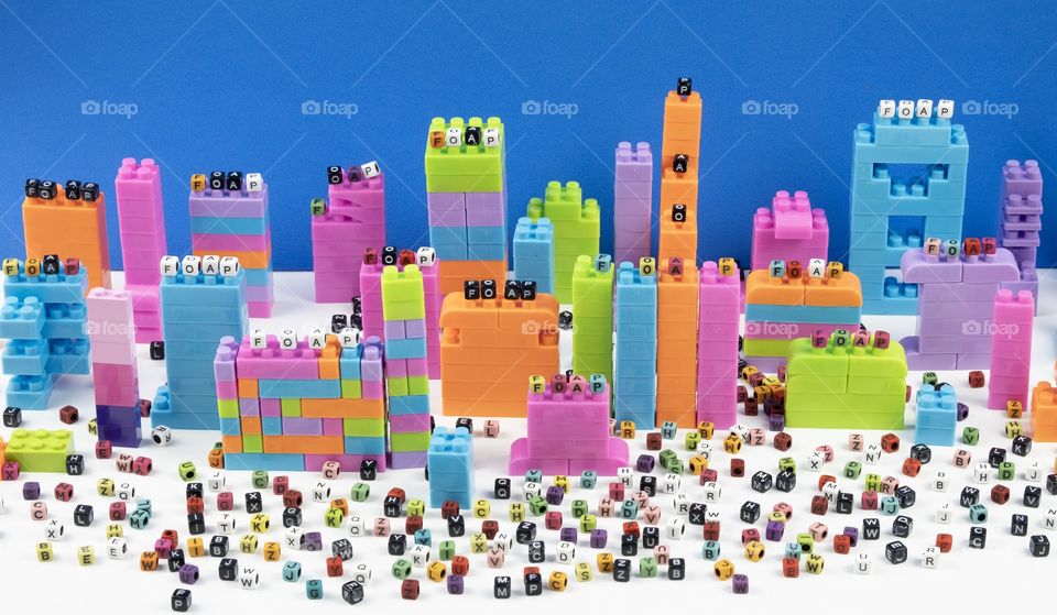 Foap city by colorful rectangle model