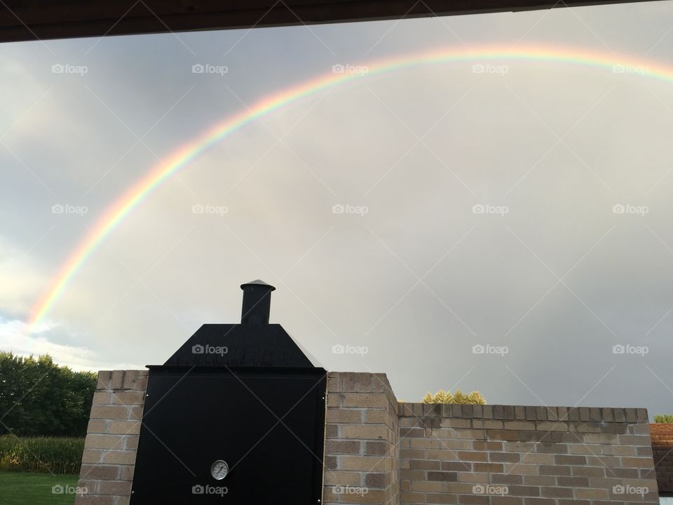 Panoramic rainbow Jackson WI